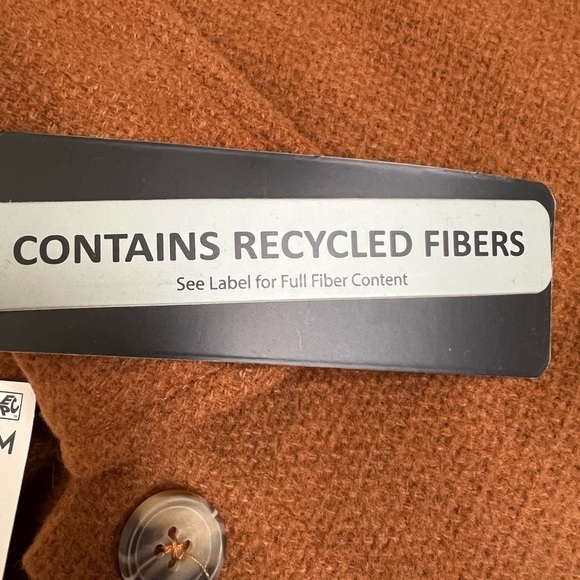 RDI Cognac Brown Textured Knit Shirt Jacket - Size Large, NWT - Picture 12 of 13